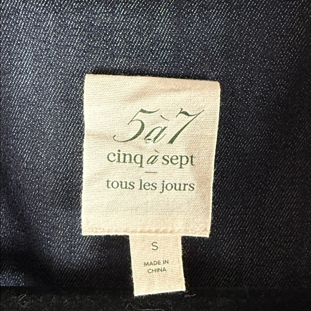 cinq a sept Two-Tone Dark and Light Denim Blazer - Picture 5 of 9
